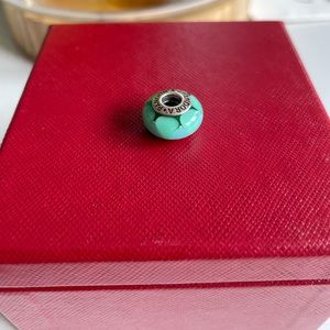 Pandora silver and murano glass charm